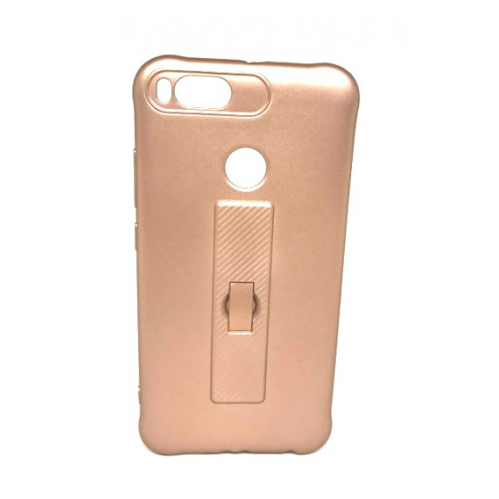 Capa De Silicone Motomo Con Anillo De Dedo Para Xiaomi Mi A1 Rosado / Dourado